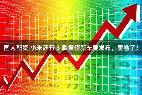 国人配资 小米还有 3 款重磅新车要发布，更卷了！